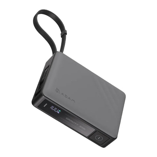 แบตเตอรี่สำรองพกพา Gravity ชาร์จเร็ว 30 วัตต์ ความจุ 10000 mAh สี Gray จากแบรนด์ ADAM ELEMENT