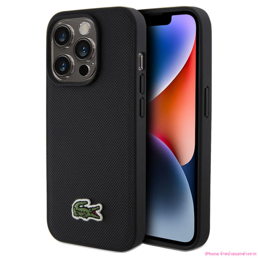 Lacoste Mag Hard Case for iPhone 15 Pro Max - Black
