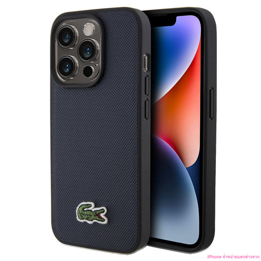 Lacoste Mag Hard Case for iPhone 15 Pro Max - Navy