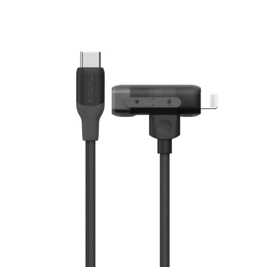 MOMAX 1-Link Flow Duo 2-in-1 USB-C to USB-C + Lightning (1.5m) Charging + Data Cable (Braided - TPE + Nylon)