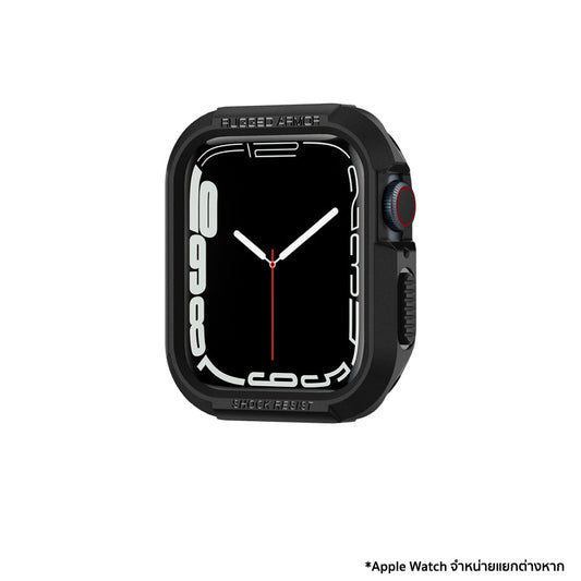 เคสกันกระแทก Rugged Armor สำหรับ Apple Watch 44/45 มม. สี Matte Black จากแบรนด์ SPIGEN