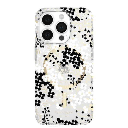 KATE SPADE Protective Case Mag for iPhone 15 Pro - Multi Floral Black