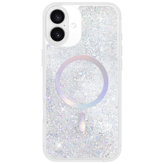 iPhone 16 Plus Case Kate Spade Liquid Glitter MagSafe - Opal Iridescent