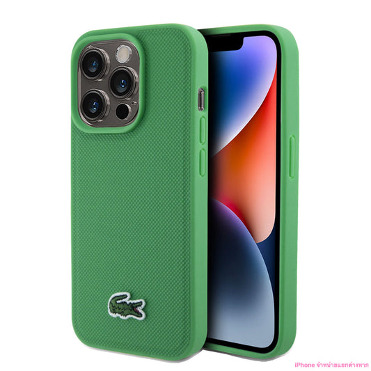 Lacoste Mag Hard Case for iPhone 15 Pro - Green