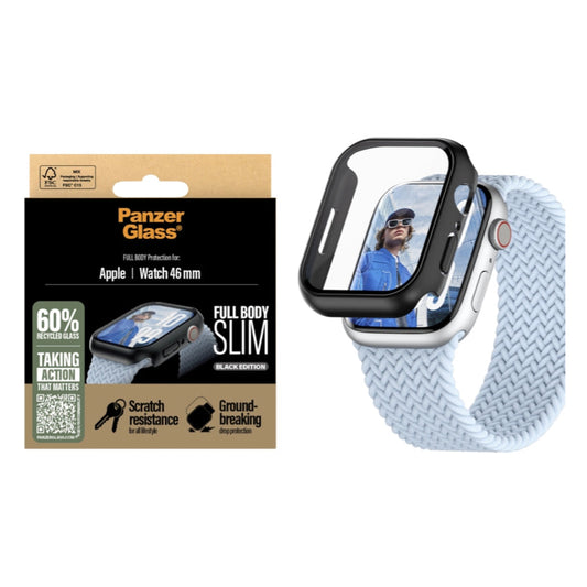 Apple Watch 10 Case PanzerGlass Full Body Slim (46 mm) - Black