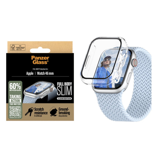 Apple Watch 10 Case PanzerGlass Full Body Slim (46 mm) - Clear