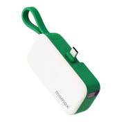Momax 1-Power Mini 5000mAh Bulit-in foldable USB-C connector Battery pack (Green)
