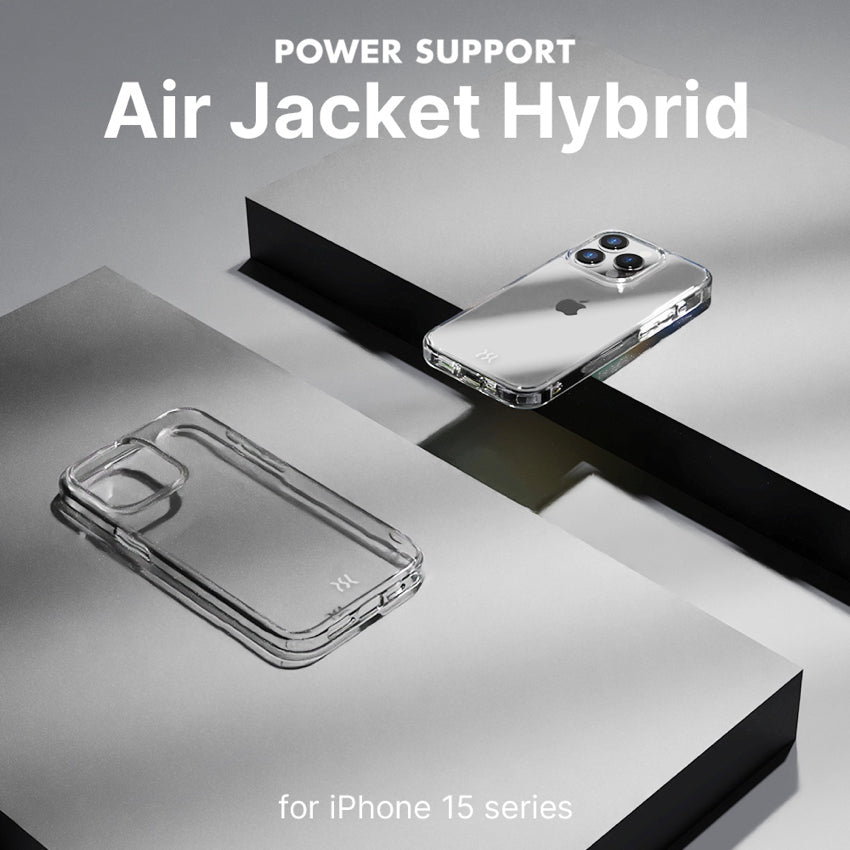 POWER SUPPORT Air Jacket Hybrid for iPhone 15 Pro - Clear