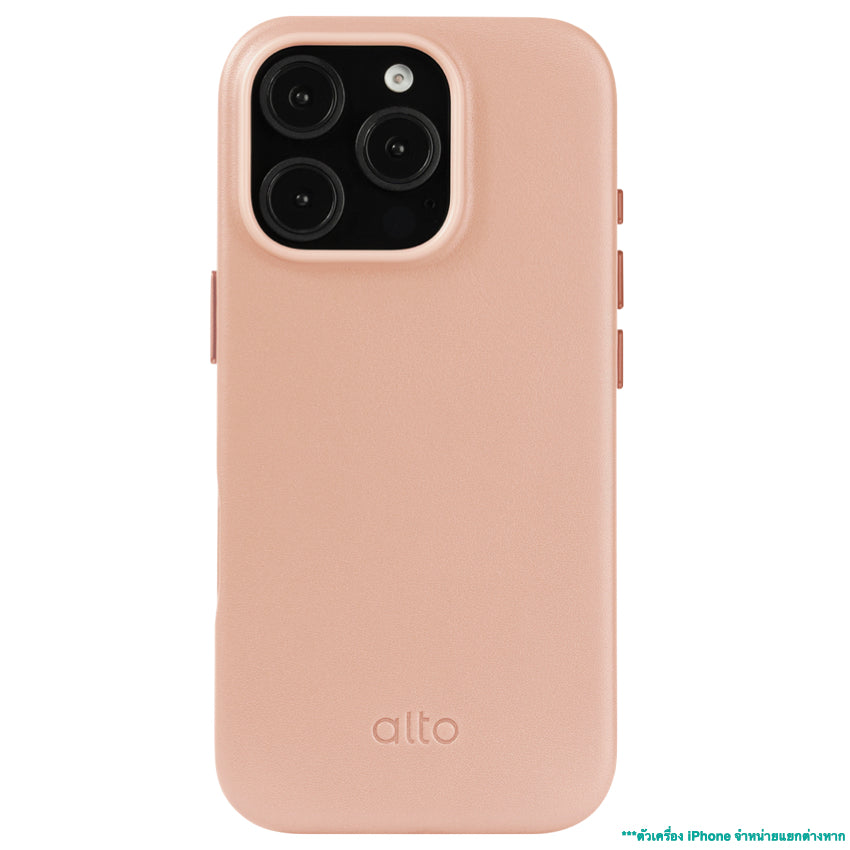 Alto Clop Leather Magnetic Case for iPhone 16 Pro Max - Pink