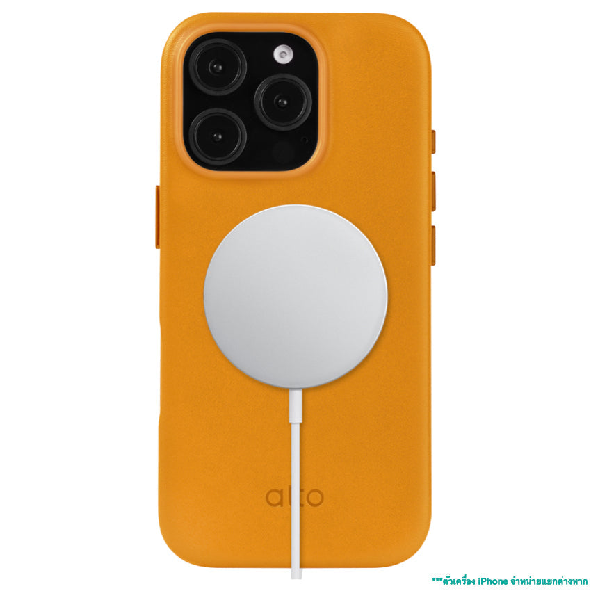Alto Clop Leather Magnetic Case for iPhone 16 Pro Max - Caramel