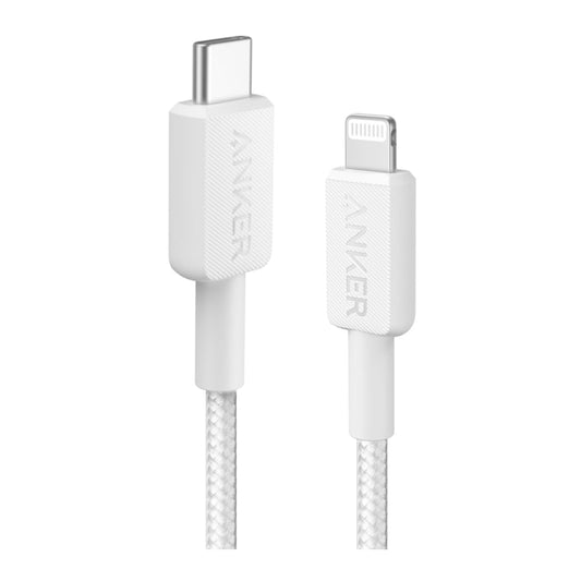 Anker 322 USB-C to Lightning Cable (6ft,Braided) - White