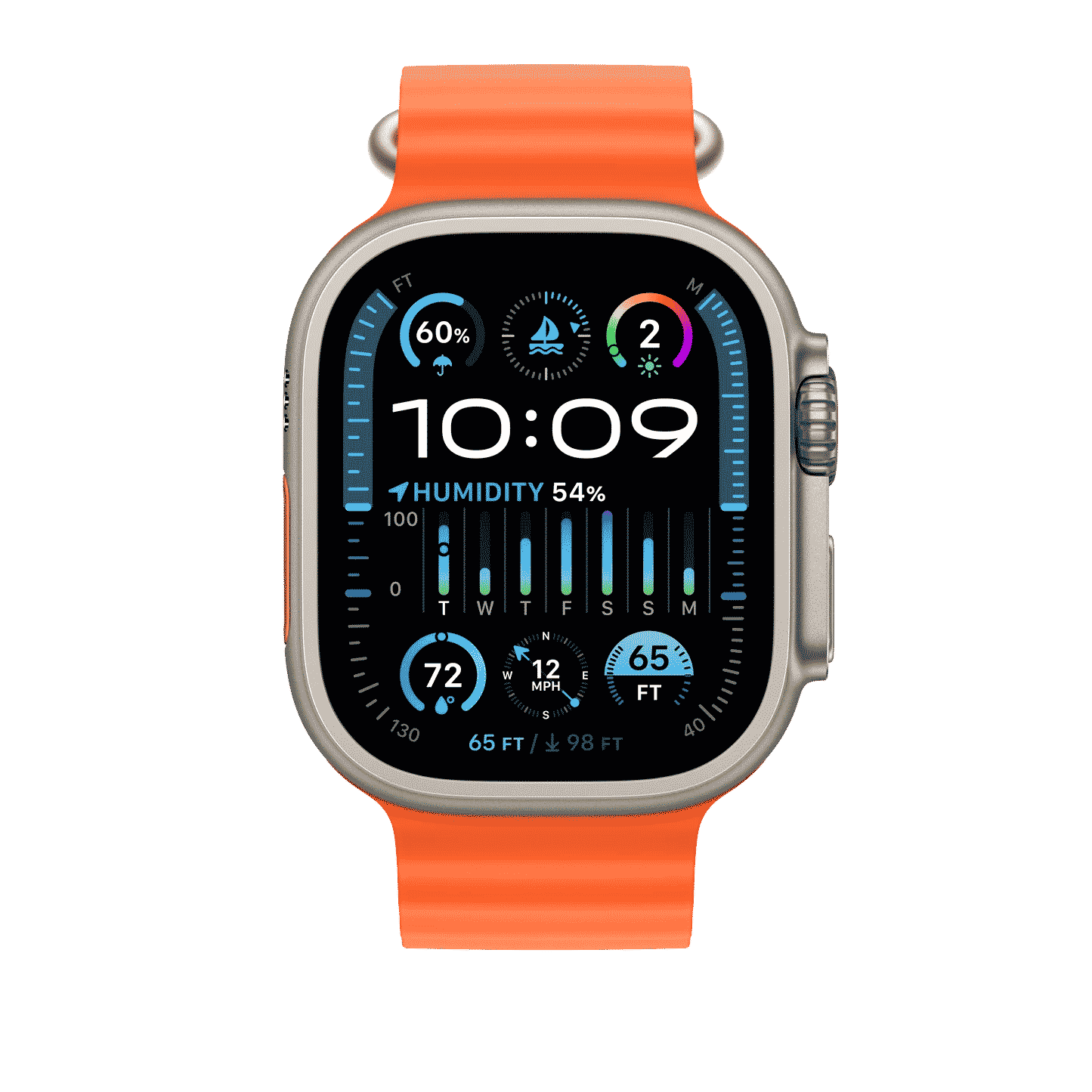 49mm Orange Ocean Band