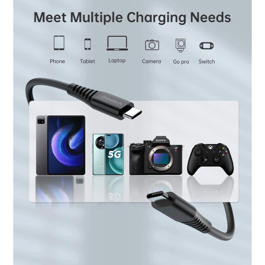 Choetech Magnetic Cable C to C 240W 1.8M- Black
