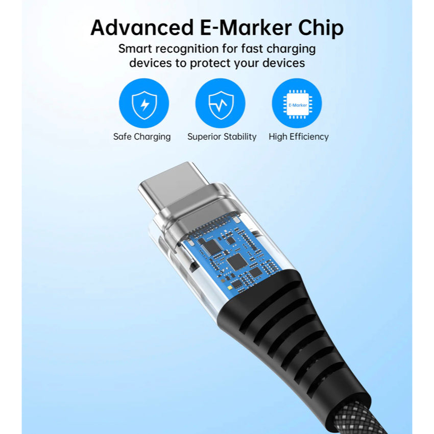 Choetech Magnetic Cable C to C 240W 1.8M- Black