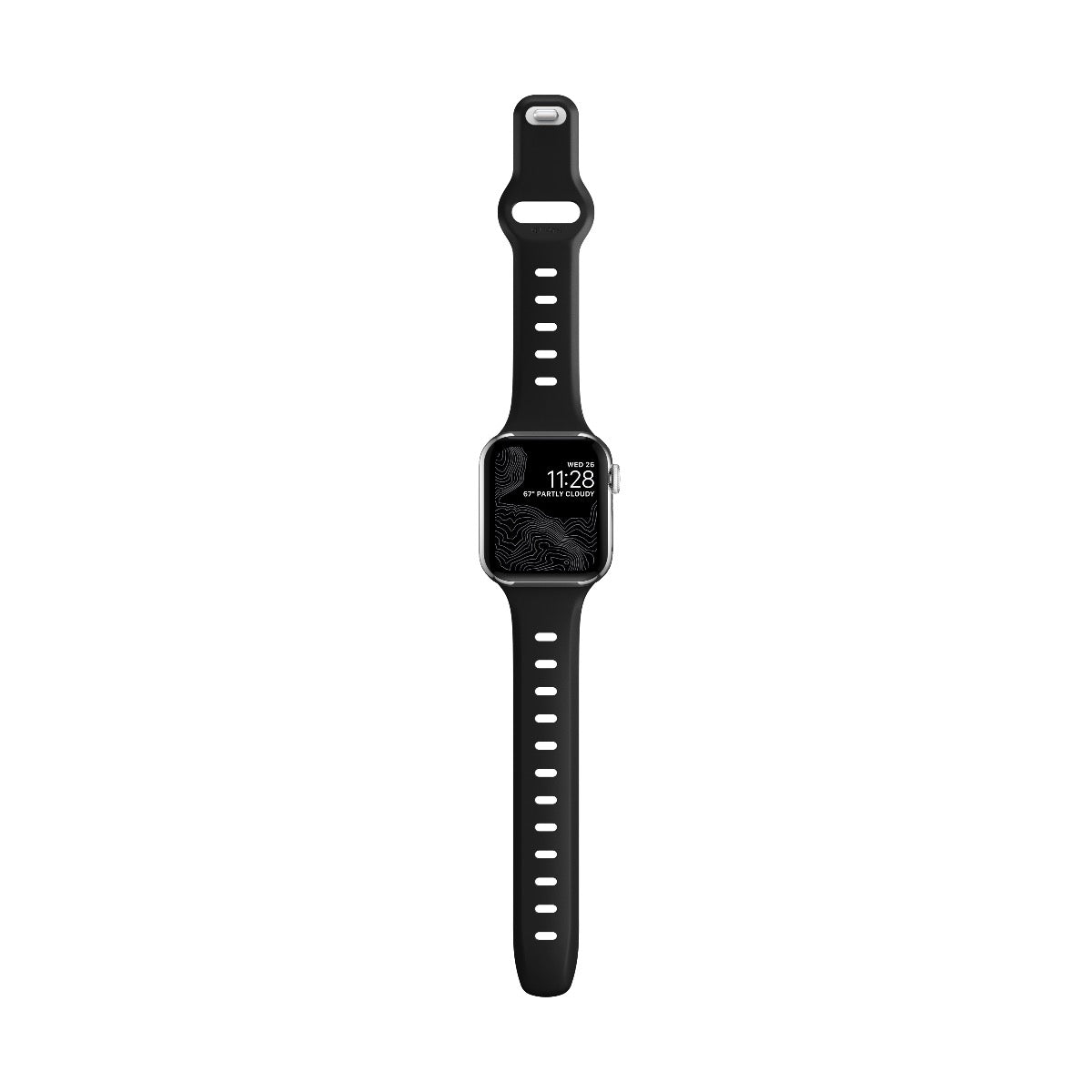 NOMAD Sport Slim FKM for Apple Watch 40/41mm Black - Silver Hardware