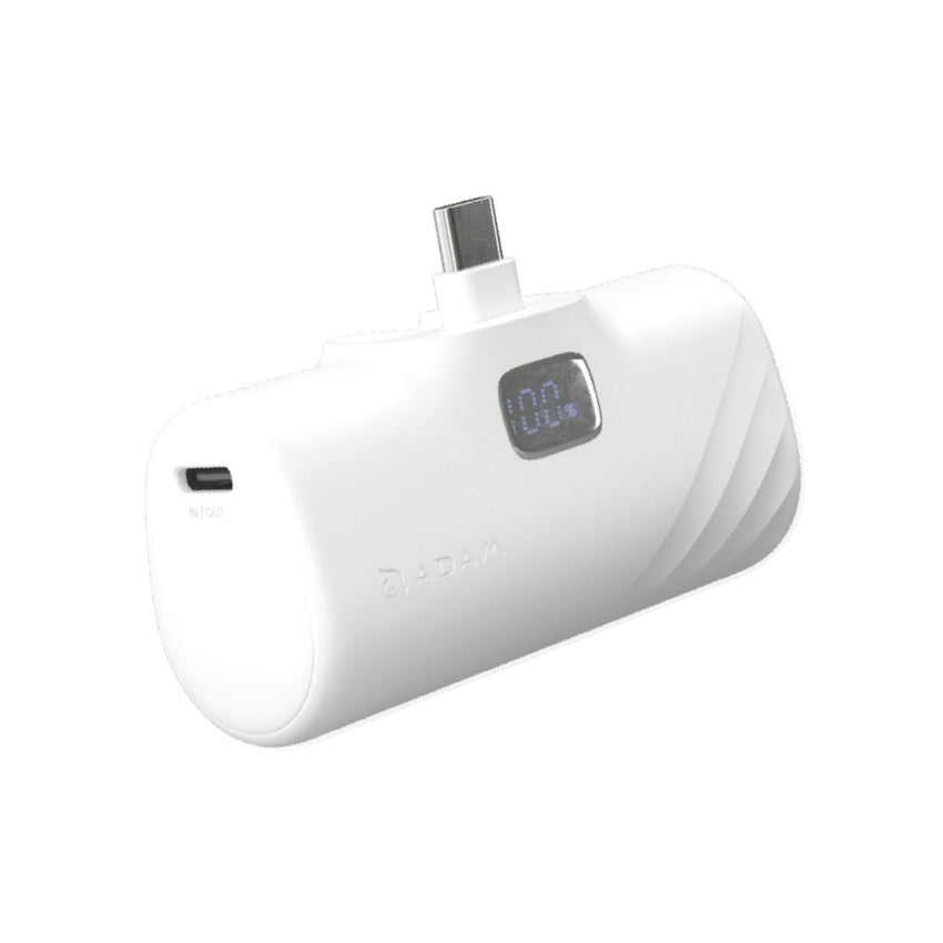 Adam Element Gravity F5C Pocket Power Bank 5000 mAh - White
