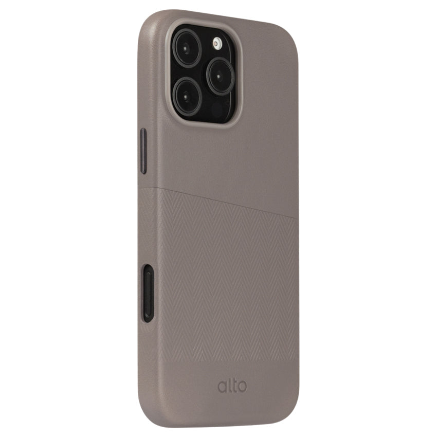 ALTO Herring Leather Mag Case for iPhone 16 Pro Max - Cement