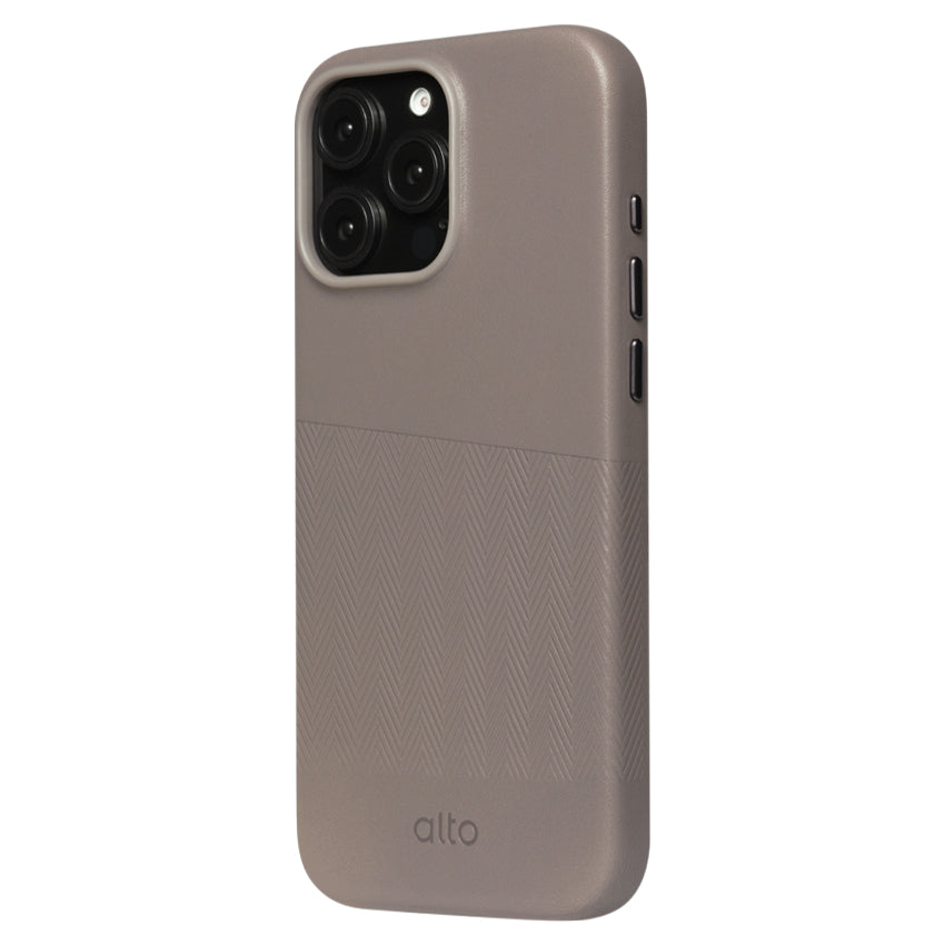 ALTO Herring Leather Mag Case for iPhone 16 Pro Max - Cement