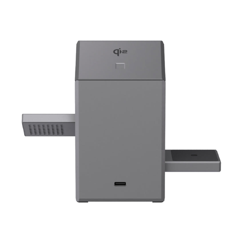 Adam Element Mag Qube Qi2 3-in-1 Intelligent Charging Station-Titanium