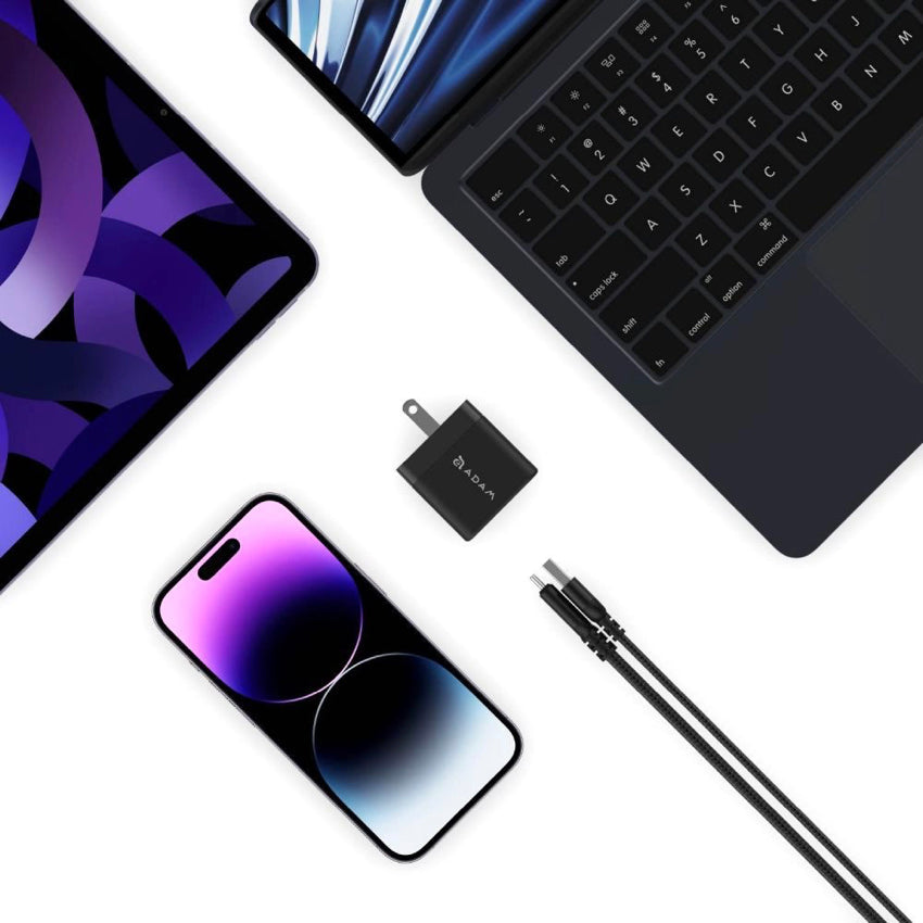 ADAM ELEMENTS OMNIA X35A GaN 35W USB-C and USB-A Compact Charger - Black