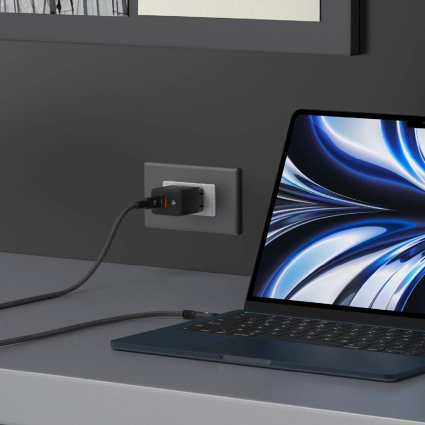 ADAM ELEMENTS OMNIA X35A GaN 35W USB-C and USB-A Compact Charger - Black