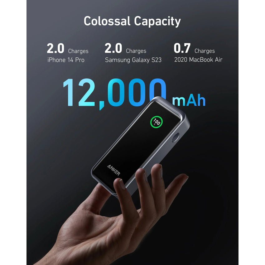 Anker Prime 12,000mAh PowerBank [130W] 12K 65W/Total 130W 2C - Black