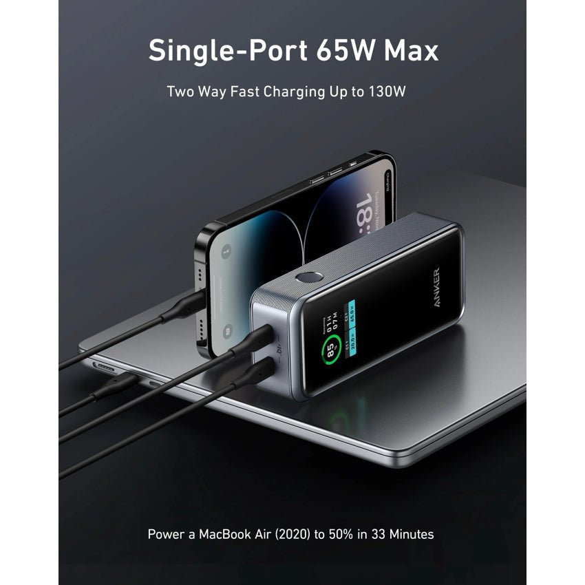 Anker Prime 12,000mAh PowerBank [130W] 12K 65W/Total 130W 2C - Black