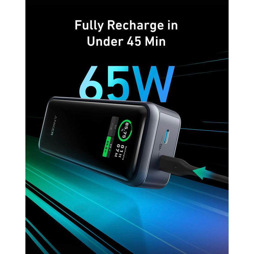 Anker Prime 12,000mAh PowerBank [130W] 12K 65W/Total 130W 2C - Black