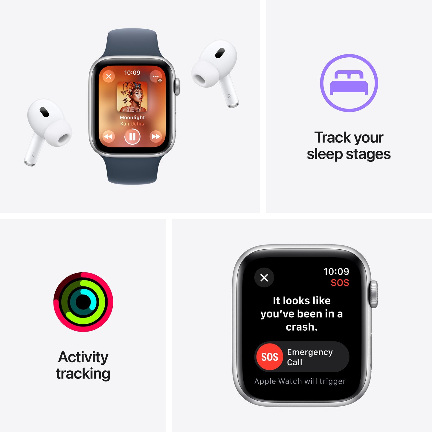 Apple Watch SE GPS + Cellular 40mm Starlight Aluminum Case with Starlight Sport Band - S/M