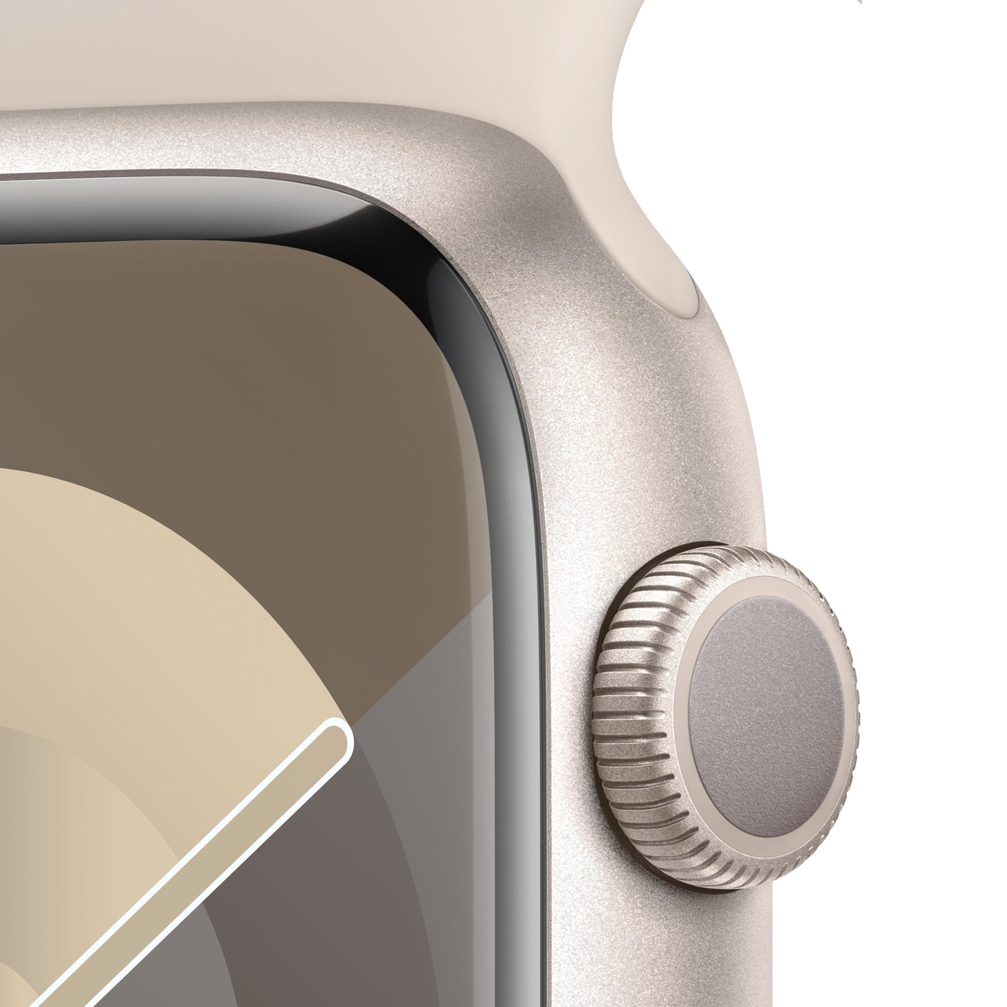 Apple Watch Series 9 GPS 45mm Starlight Aluminum Case with Starlight Sport Band - S/M