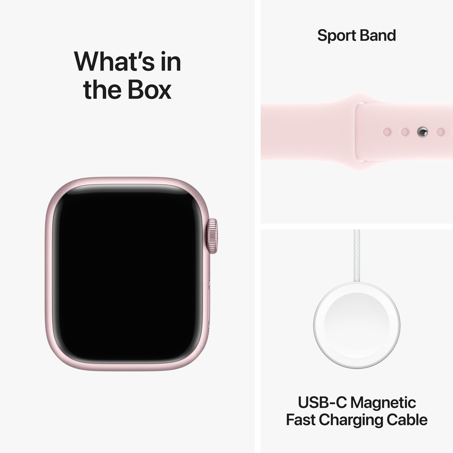 Apple Watch Series 9 GPS + Cellular 41mm Pink Aluminum Case with Light Pink Sport Band - M/L