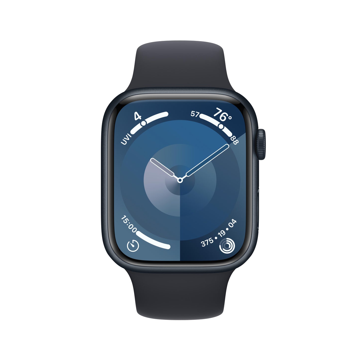 Apple Watch Series 9 GPS + Cellular 45mm Midnight Aluminum Case with Midnight Sport Band - M/L
