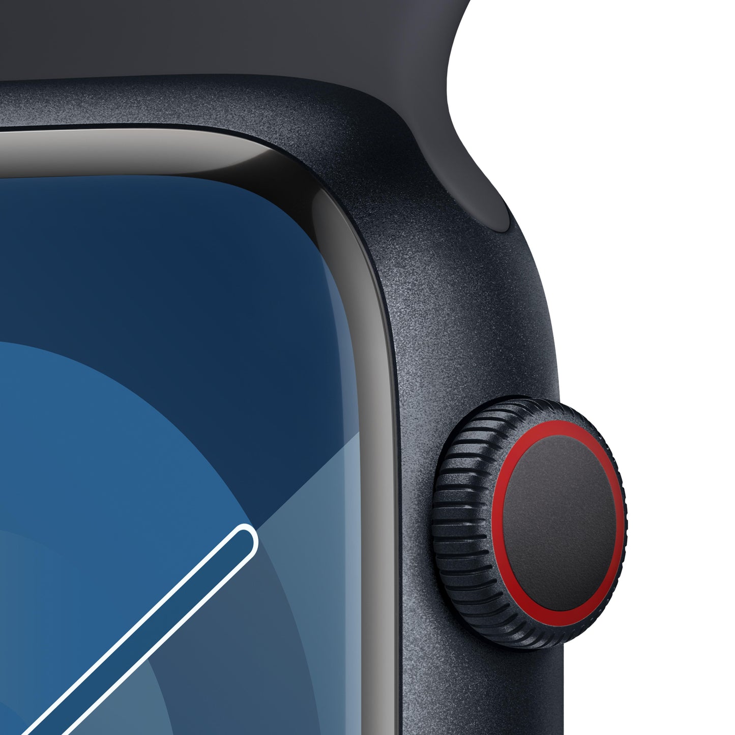 Apple Watch Series 9 GPS + Cellular 45mm Midnight Aluminum Case with Midnight Sport Band - M/L
