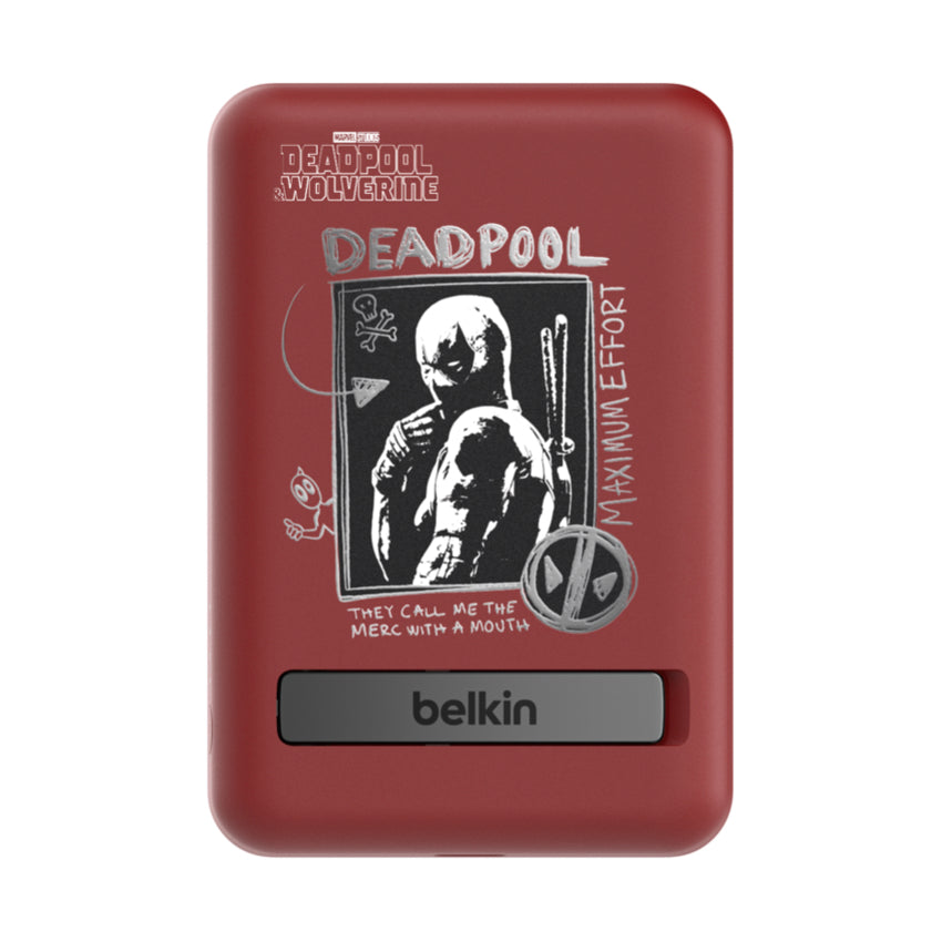 Belkin BOOST CHARGE Magnetic 7.5W Wireless Power Bank 5K with Kickstand-Deadpool