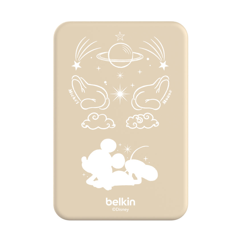 Belkin BOOST CHARGE Magnetic 7.5W Wireless Power Bank 5K with Kickstand-Star Mickey