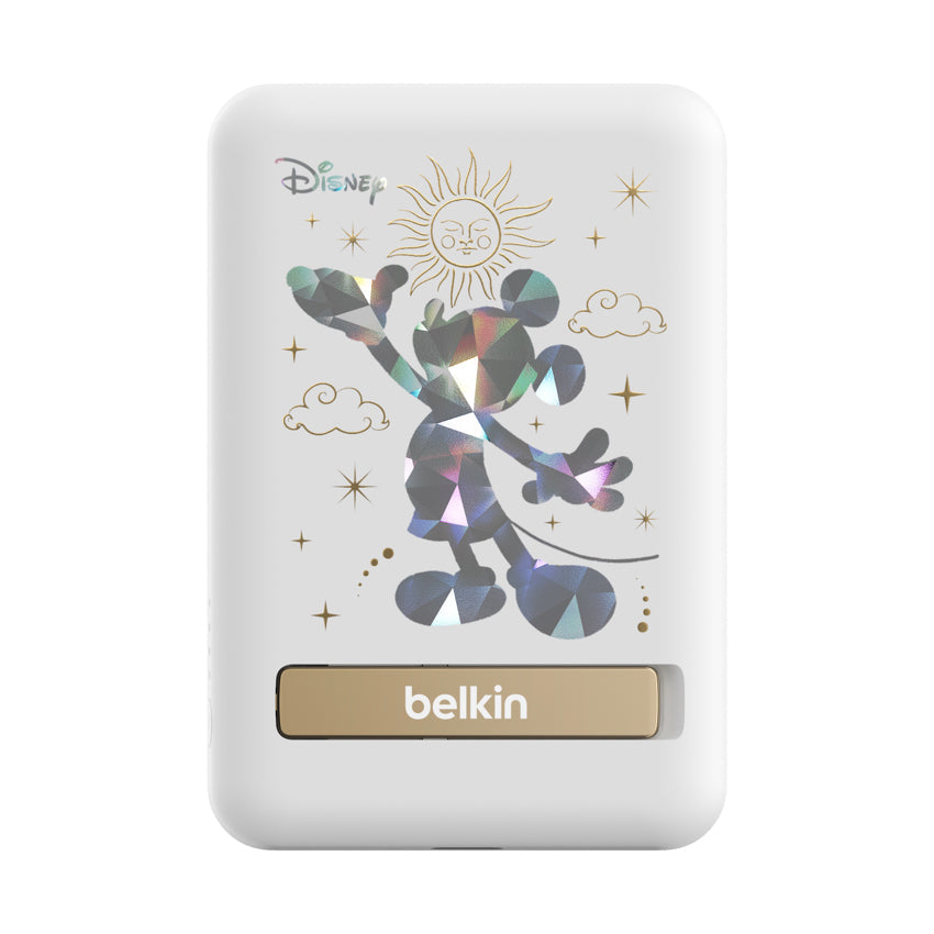 Belkin BOOST CHARGE Magnetic 7.5W Wireless Power Bank 5K with Kickstand-Star Mickey
