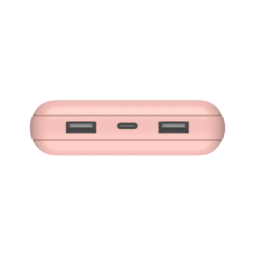 BELKIN Pocket Power 20K 1 Port USB-C PD15W 2 Ports USB-A 12W - Rose Gold
