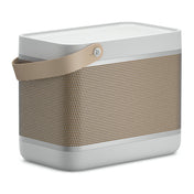 ลำโพงบลูทูธไร้สาย Beolit 20 สี Grey Mist มาพร้อมกับแท่นชาร์จในตัว จากแบรนด์ BANG & OLUFSEN