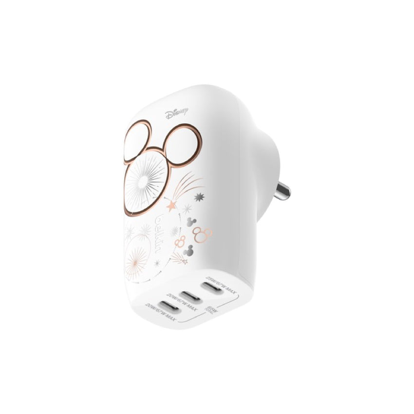 Belkin BOOST CHARGE Trio USB-C PD3.1 PPS GaN Charger 67W TH - Mickey Mouse