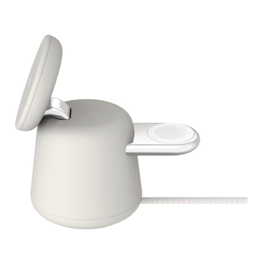 Belkin BoostCharge Pro MagSafe 2 in 1  Wireless Charging Dock 15W- Sand