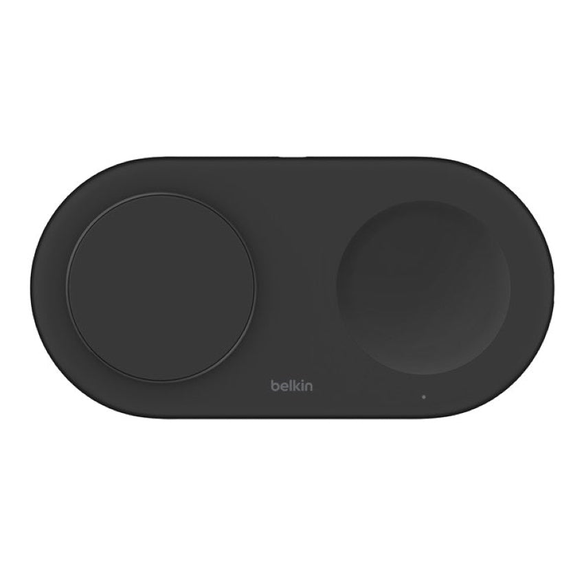 Belkin BOOST CHARGE Qi2 2-in-1 Wireless Charging Pad 15W with USB-C Port- Black