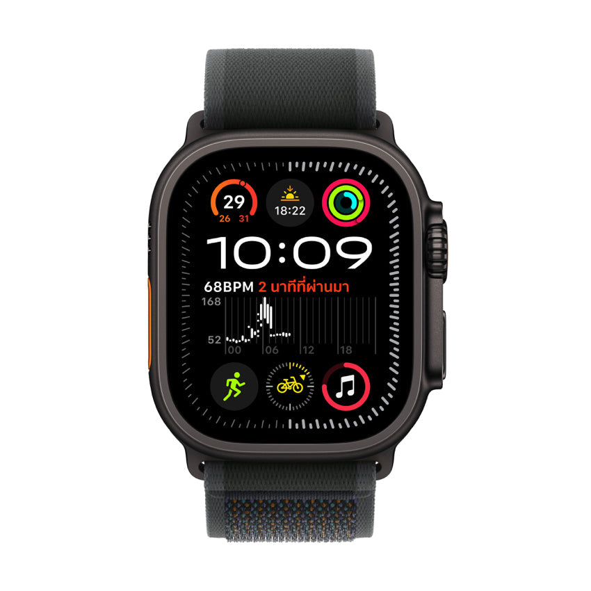 Apple AW 49mm Black Titanium Case Ultra 2 GPS + Cellular - Black Trail Loop - M/L