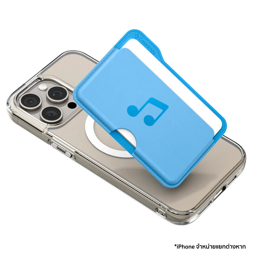 CASEOLOGY Folder Pop Magnetic Wallet Card Holder - Sky Blue Music