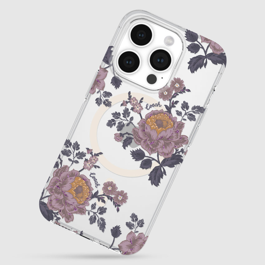 COACH Protective Case Mag for iPhone 15 Pro - Moody Floral