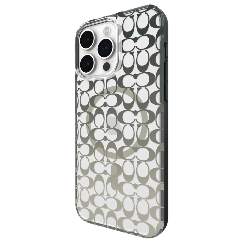 Coach Protective Case Mag for iPhone 15 Pro Max - Signature C Ombre Deep Forest