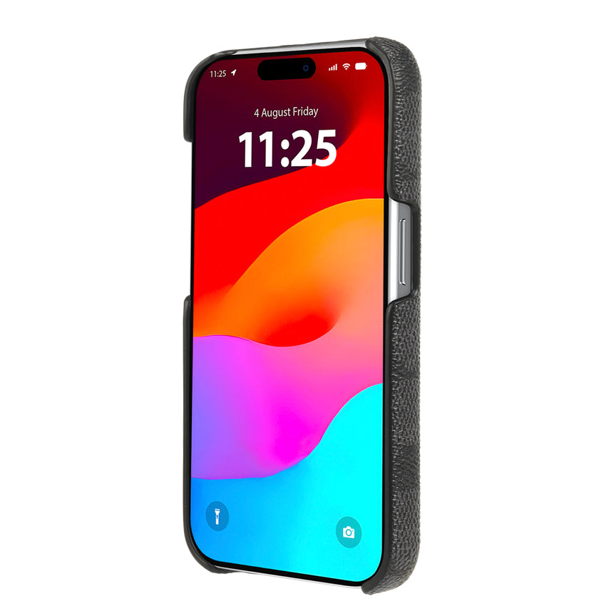 Coach Slim Wrap Case for iPhone 15 Pro - Signature C Charcoal
