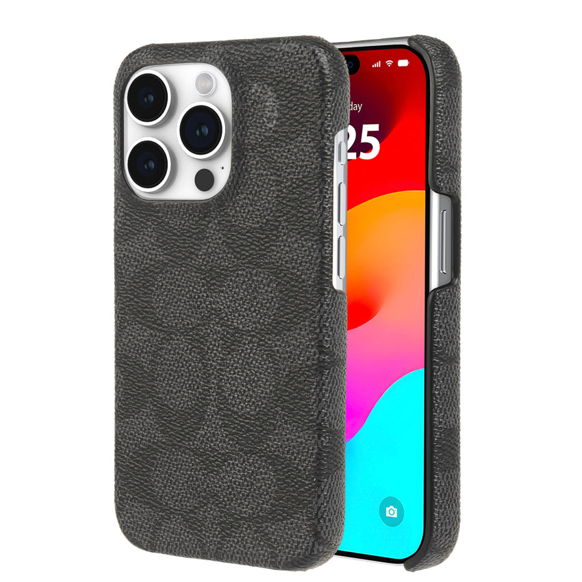 Coach Slim Wrap Case for iPhone 15 Pro - Signature C Charcoal