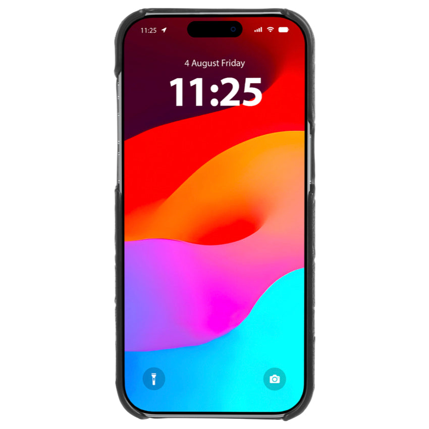 COACH Slim Wrap Case for iPhone 15 Pro Max - Signature C Charcoal