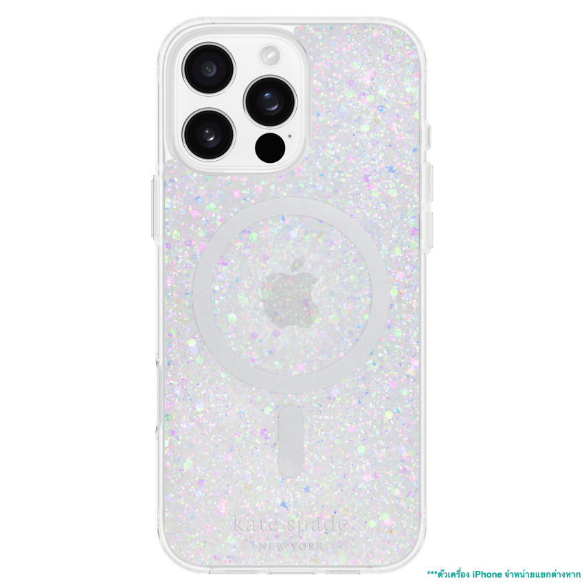 iPhone 16 Pro Max Case Kate Spade Prints MagSafe - Chunky Glitter Iridescent
