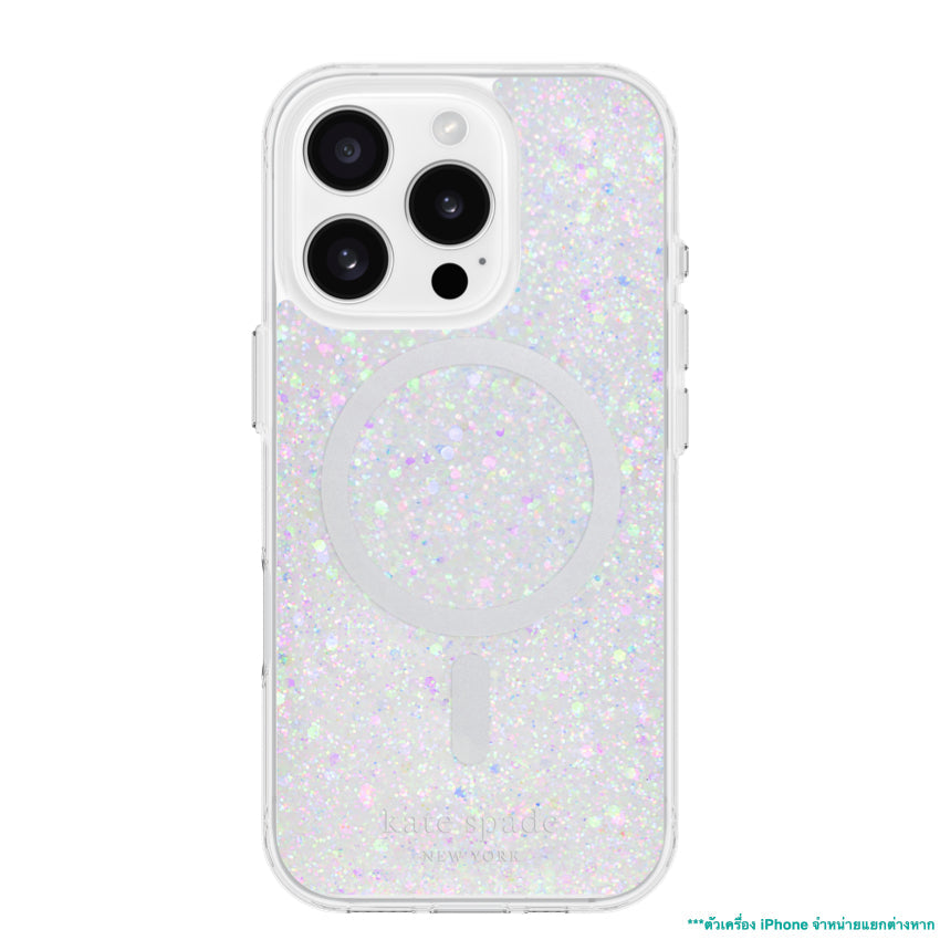 iPhone 16 Pro Case Kate Spade Prints MagSafe - Chunky Glitter Iridescent